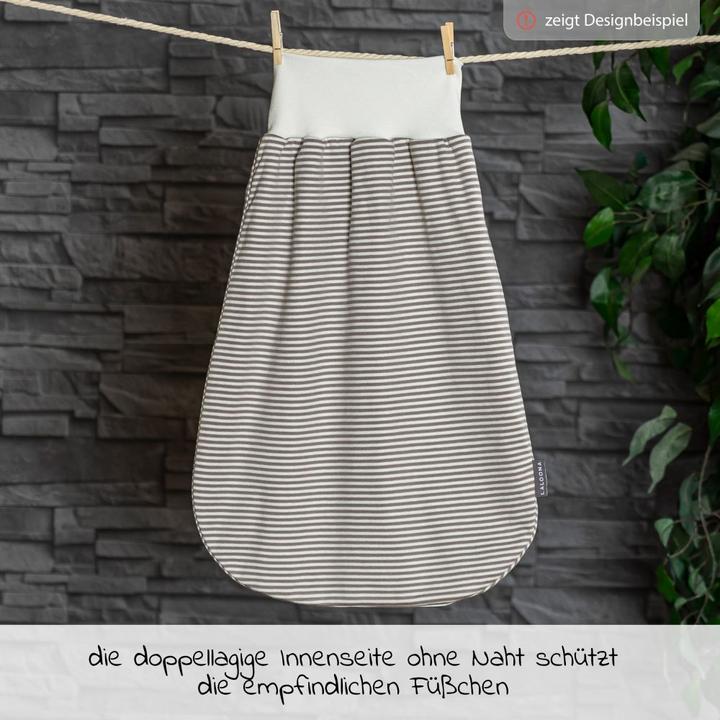 Actual product image La Loona LaLoona romper bag baby romper bag - white-taupe (50 cm, 0.5 TOG)