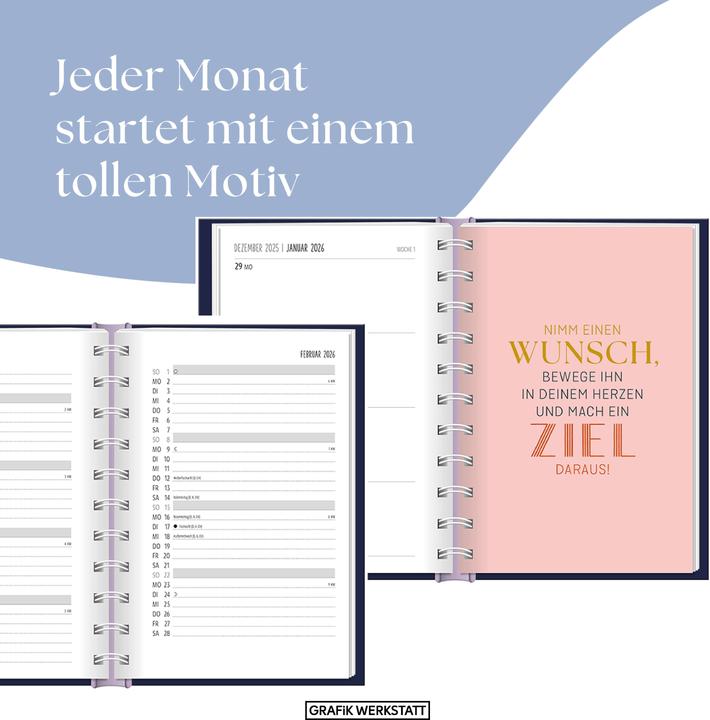 Immagine prodotto Terminplaner 2026 Nimm dir Zeit (10 x 15,5 cm, 1 settimana / 2 pagine)