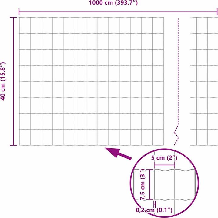 Produktbild VidaXL Verzinkter Zaun