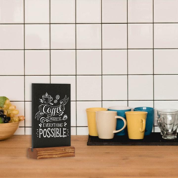 Produktbild Europel Kreidetafel Tischaufsteller, DIN A6 hoch, natur