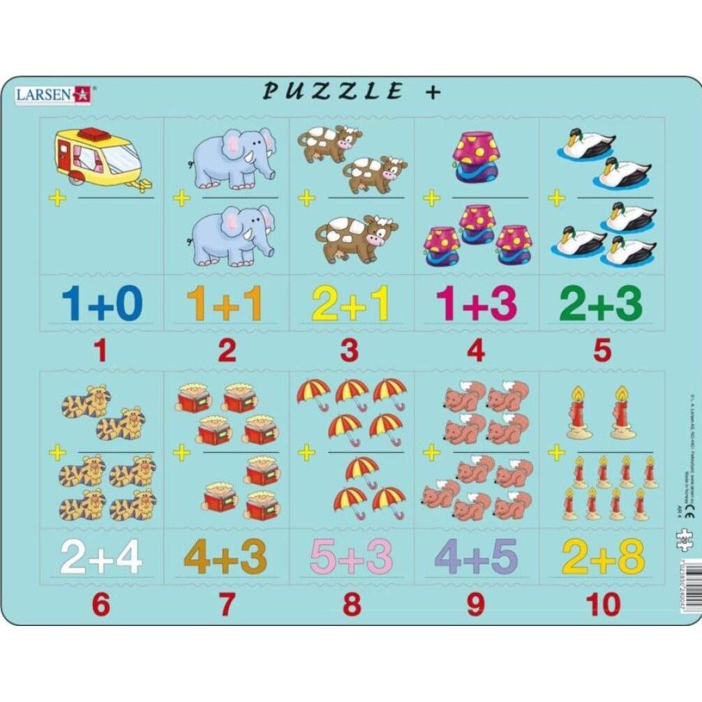 Larsen Puzzle Addition mit Bildern 20 Teile