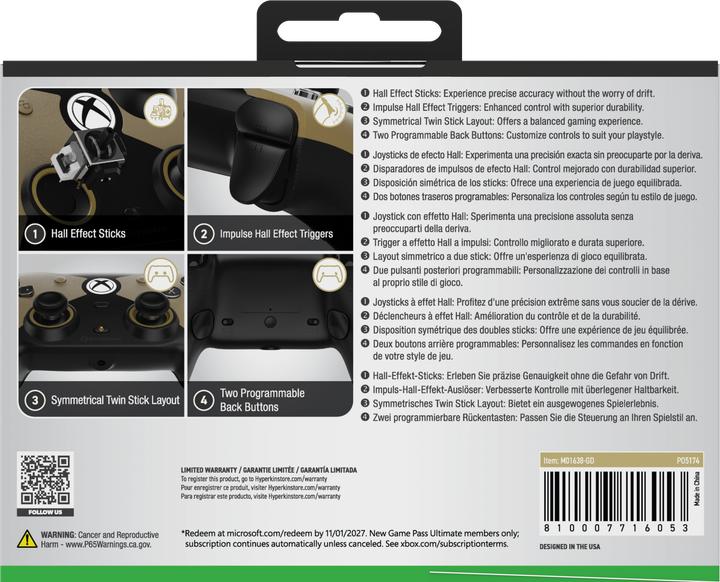 Image du produit Hyperkin Controller Competitor gold (Xbox One S, Xbox Series X)