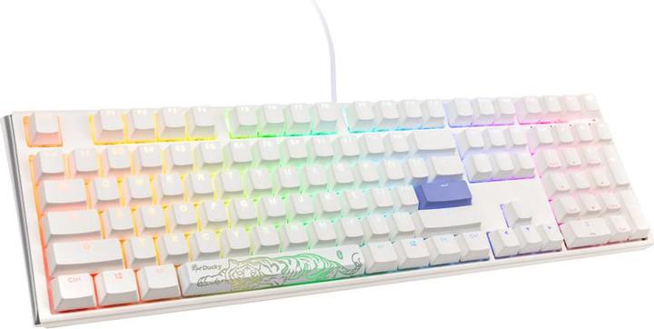 Ducky One 3 Classic Pure White Gaming Tastatur, RGB LED - MX-Red (US) (US, Kabelgebunden)