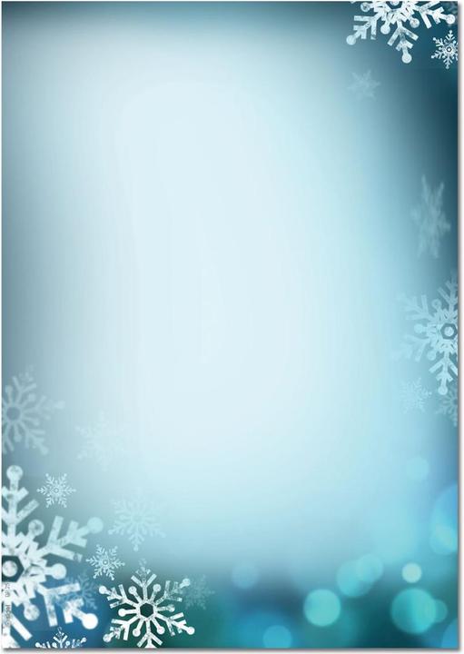 Sigel Weihnachts-Motiv-Papier "Blue Snowflakes", A4, 90 g/qm Feinpapier in verschiedenen Blautönen mit... (A4, 90 g/m²)