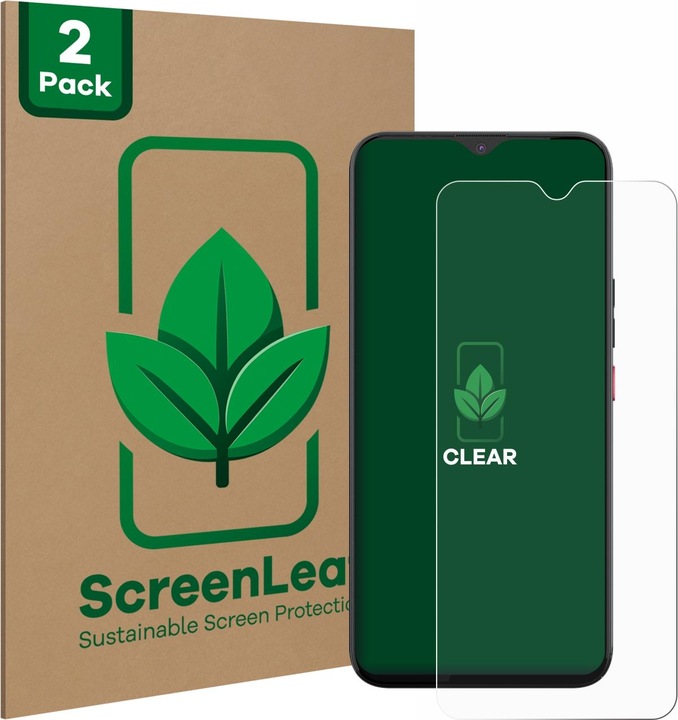 Actual product image ScreenLeaf Protective film sustainable screen protector screen protector film clear transparent (2 Piece, Gigaset GS5)