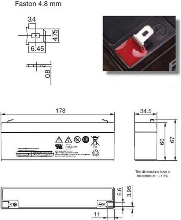 Actual product image AccuCell Akku Viega Akku 12V passend für Grundfix Plus Modell 4987.51 als Nachbauakku (12 V)