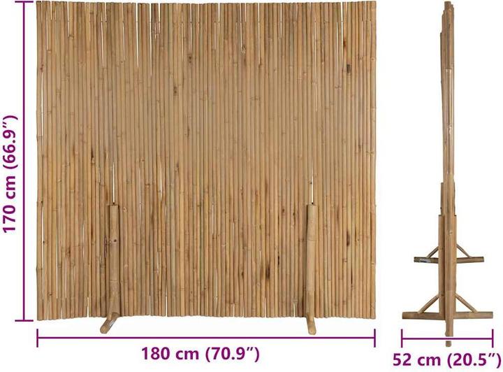 Produktbild vidaXL Bambus Zaunfeld