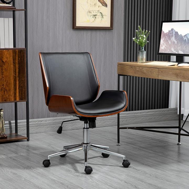 Actual product image Vinsetto Office chair with tilt function and wood look (46 - 56 cm)
