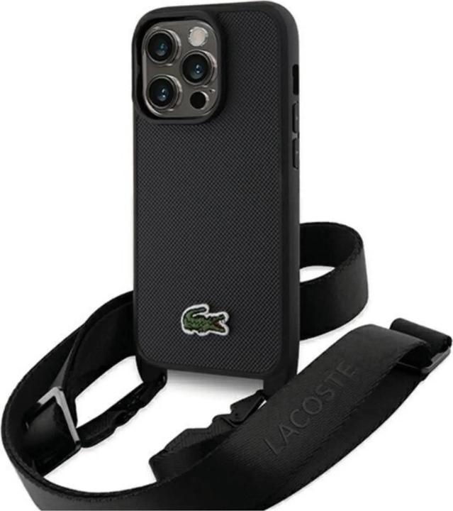 Lacoste LCHCP14LSPVCK iPhone 14 Pro 6.1" czarny/black hardcase Iconic Petit Pique Crossbody (Apple iPhone 14 Pro)