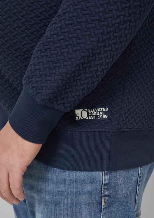 Produktbild s.Oliver Sweatshirt Strukturiertes Sweatshirt mit Crew Neck (5XL)