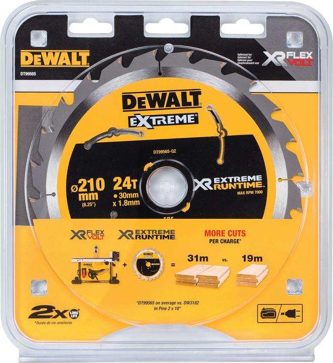 Actual product image DeWalt Xtreme Runtime 210mm x 30mm 24T CSB