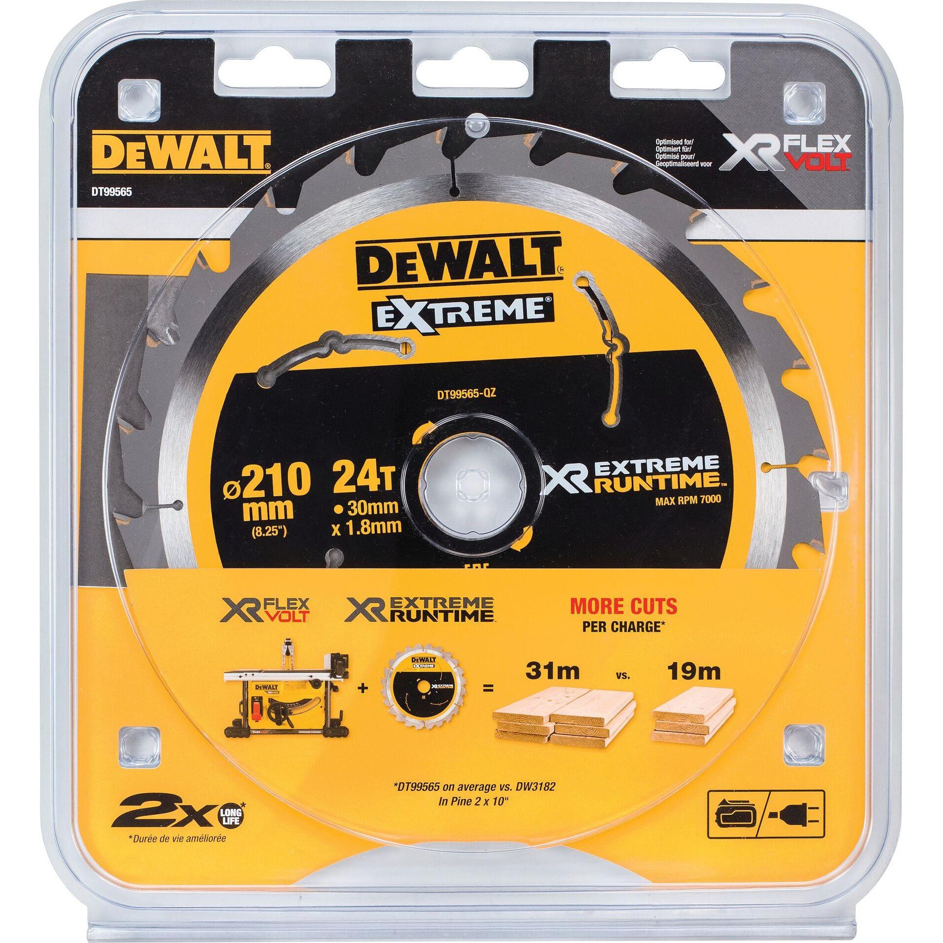 DeWalt, Sägeblatt, Xtreme Runtime 210mm x 30mm 24T CSB