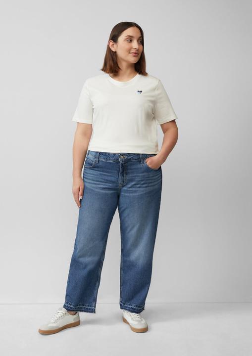 Produktbild S.Oliver Jeans-Hose Cropped Jeans / Straight Fit / Mid Rise / Straight Leg / mit Saumdetails (54)