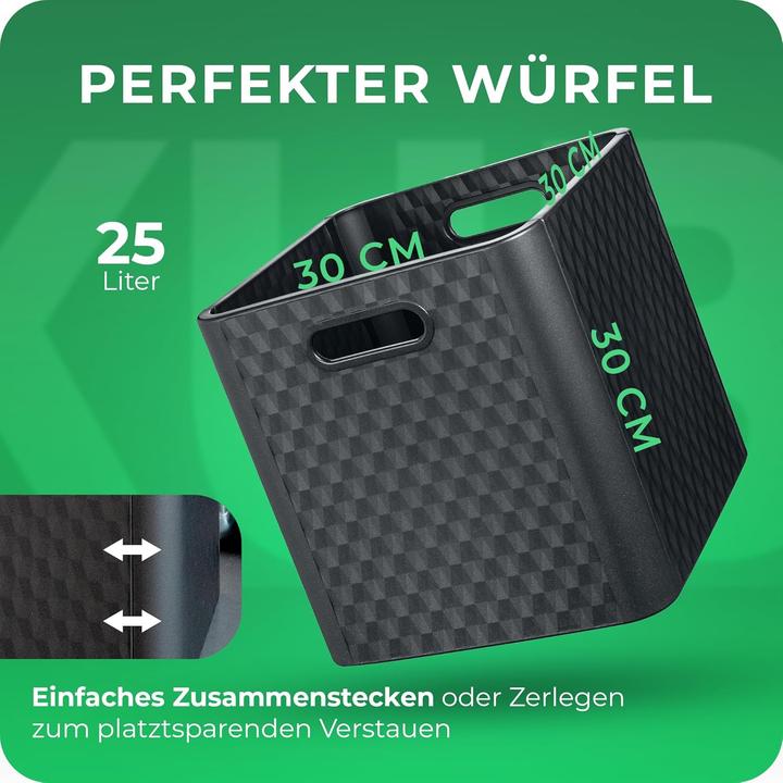 Produktbild Novaliv 6X Box 30x30x30 cm Kunststoff Boxen für Kallax Regal Körbe 30x30 Aufbewahrungsbox als Schran (30 x 30 x 30 cm, 25 l)
