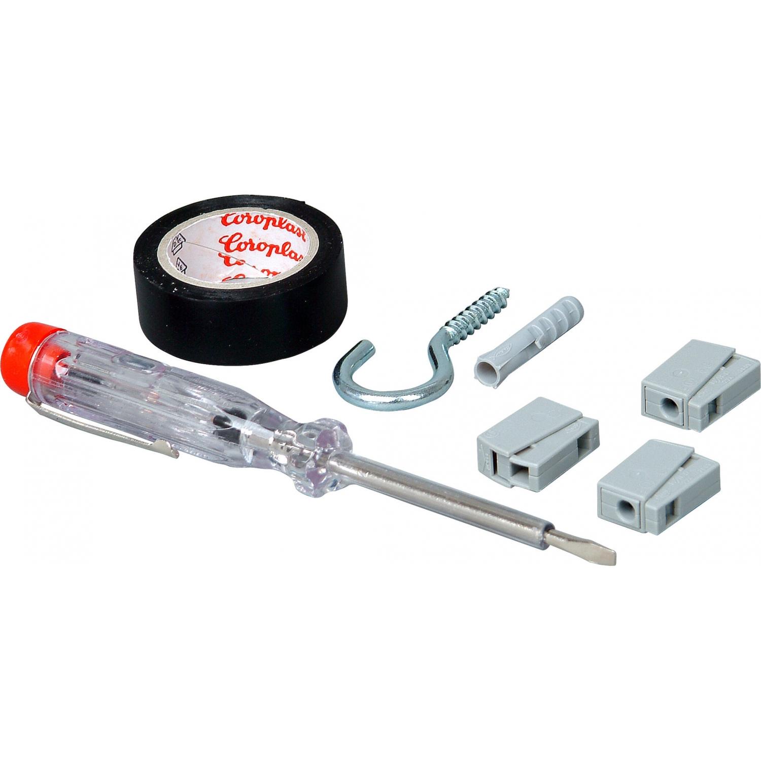 Kopp, Dübel, Leuchten-Anschluss-Set bestehend aus: 1, 3 Leuchtenklemmen, 1 Isolierband (4,5 m), 1Dübel 6mm (1 Stk.)