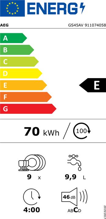 Etichetta energetica AEG GS45AV