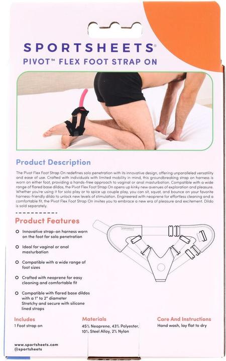 Image du produit Sportsheets Pivot Flex Strap-On de Pied - Noir