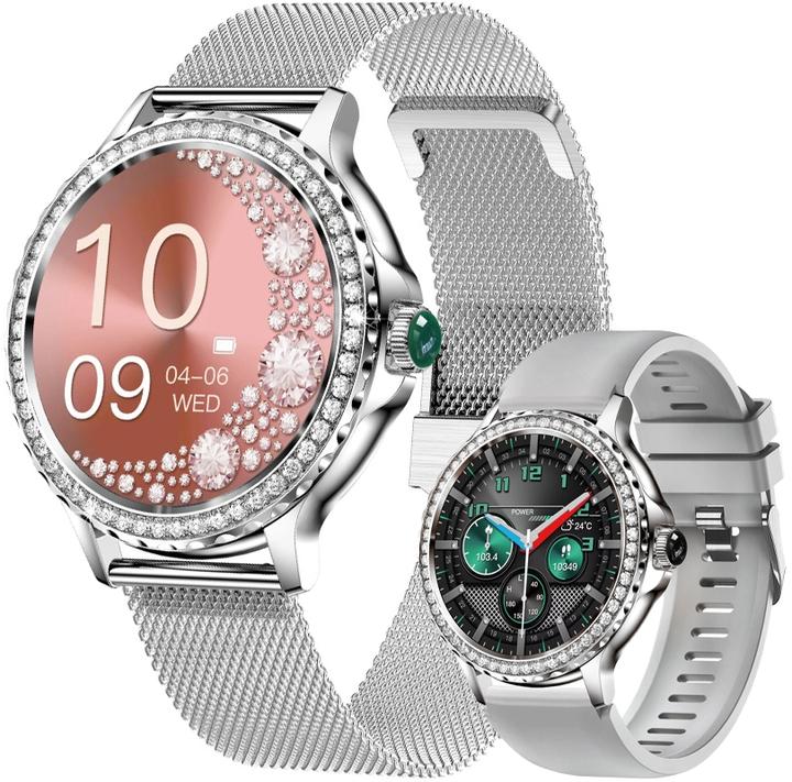 Produktbild Damen-Smartwatch RNCF19-1 Silbernes Armband + Armband