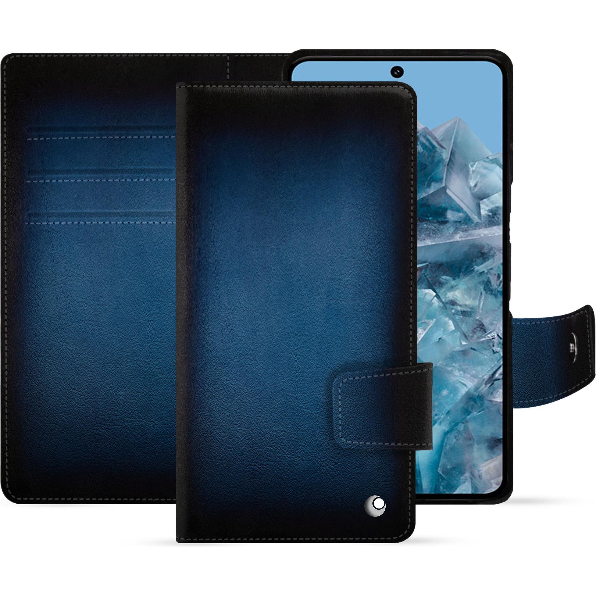 Noreve Lederschutzhülle Google Pixel 8 Pro (Google Pixel 8 Pro), Smartphone Hülle, Blau