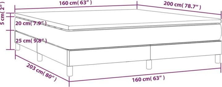 Produktbild vidaXL Boxspringbett (160 x 200 cm)