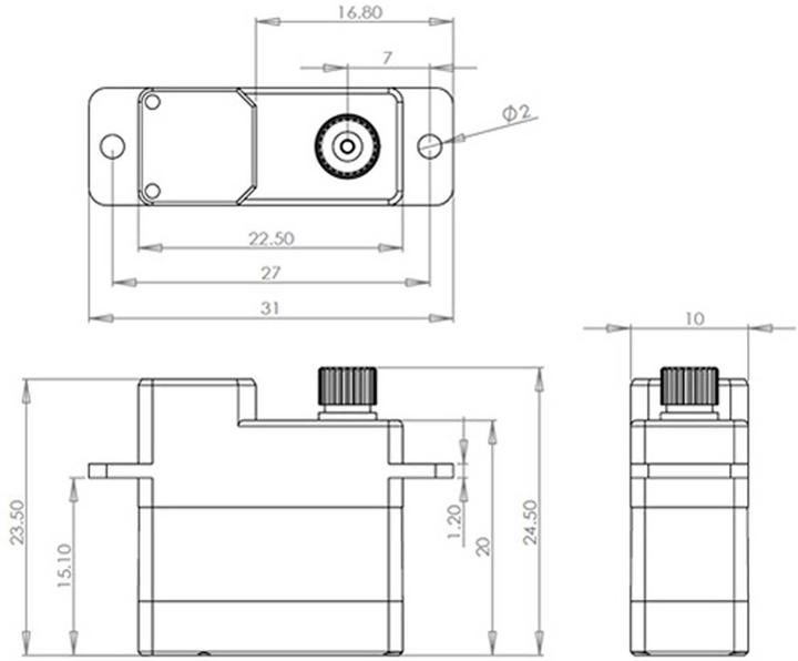 Produktbild Mks hv6100 coreless servo 10mm 6-8,4volt