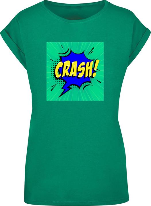 Produktbild Merchcode Ladies CRASH Comic Extended Shoulder Tee - 112985 (L)