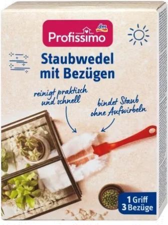 Produktbild dm Profissimo Staubwedel mit Bezügen, Set: 1 Griff + 3 Bezüge (3 Stk.)