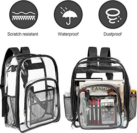 Image du produit Only-Bags.Store Sac à dos Sac à dos transparent en plastique Sac à dos scolaire Sac à dos transparent en plastique
