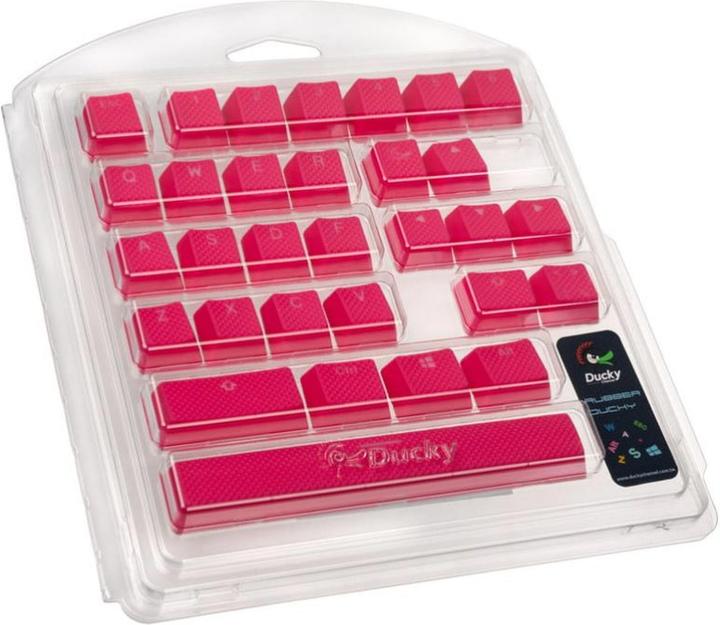 Ducky Rubber Keycap Set, 31 Tasten, Double-Shot, gummiert, für Backlight