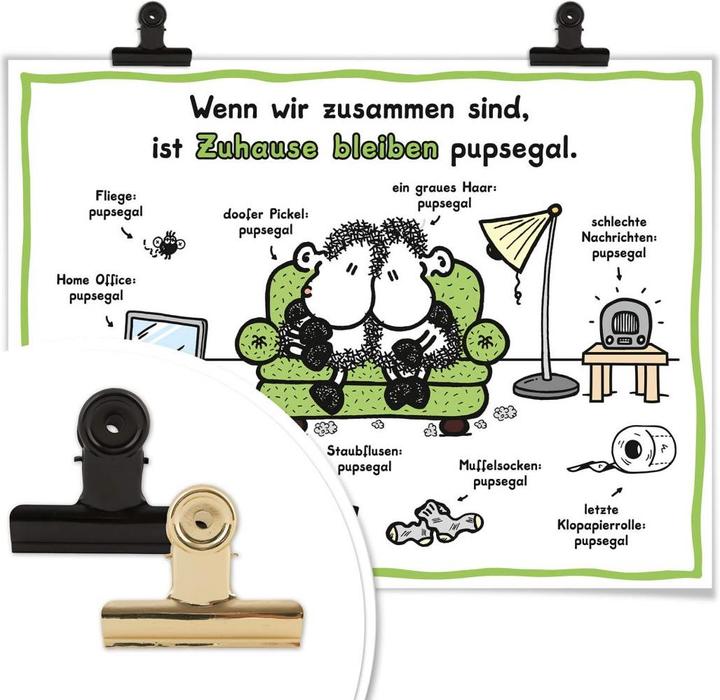 Immagine prodotto Sheepworld stare a casa senza preoccupazioni (30 x 24 cm)