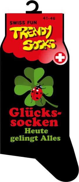 Actual product image CreaDiva Lucky socks, Today everything succeeds - One Size (One size)