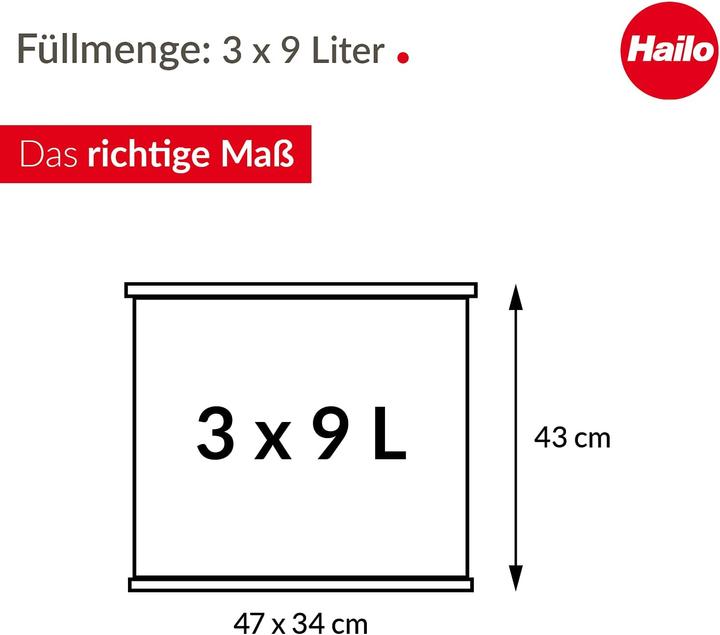 Actual product image Hailo Eco trio Plus (33 l)