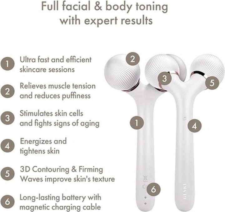 Actual product image Konjac Sponge Roller soniczy do twarzy i ciała 4w1 Geske z Aplikacją (starlight)