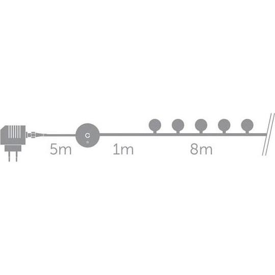 Velleman, Lichterkette, Cursa LED - 8 m - 16 RGB-LEDs - schwarzes Kabel - 12 V (8 m)