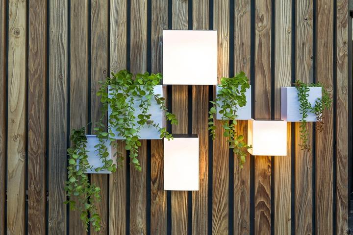 Productafbeelding Newgarden WALLY 12 vierkante Sensor Wandlamp LED voor Balkon en Tuin Binnen & Buiten IP65 (500 lm, IP65, IP66)