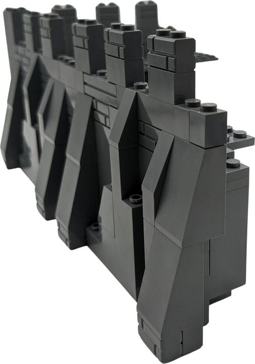 Produktbild LEGO MOC Ritter Burg Schloss Mauer 2 Mauerteile und 1 Eckteil - dunkelgrau - 133 Teile (LEGO Zubehör)