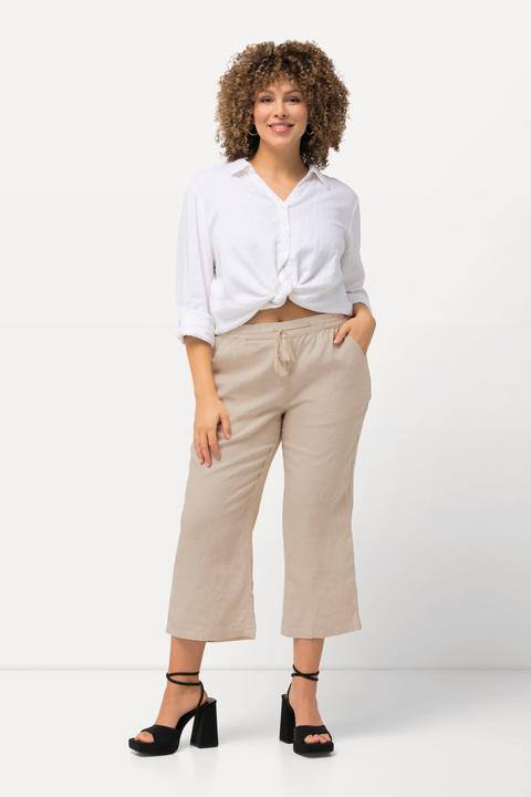 Produktbild Ulla Popken 7/8-Leinenhose, elastischer Bund, natürlich kühl (56)