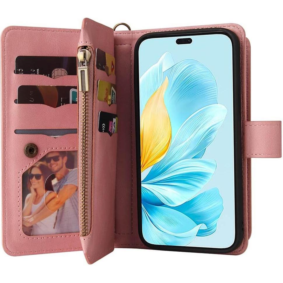 Thumbnail - Cover-Discount, Portemonnaie, HONOR 200 Lite - Brieftaschen Hülle Portemonnaie, Rosa