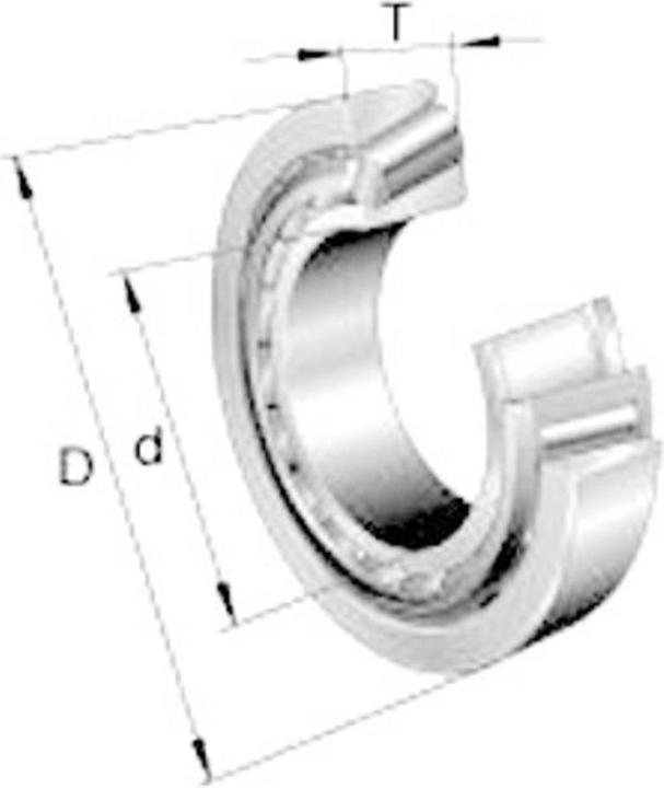 Productafbeelding UBC Bearing LM12749/LM12710 Kegellager boring-Ø 22 mm buitendiameter