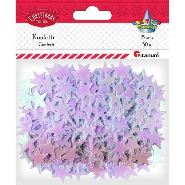 Titanum Konfetti Sterne 19mm 30g blassrosa