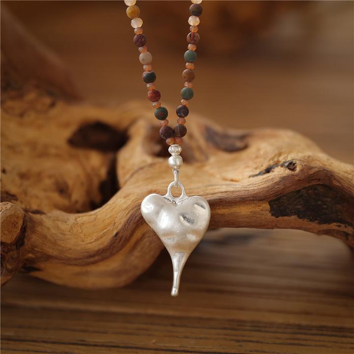 Image du produit Andreani Collier avec véritable jaspe brun gris