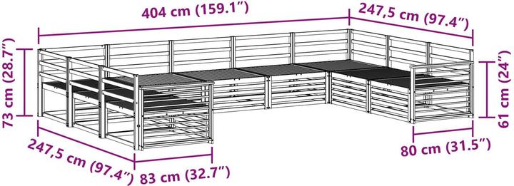 Produktbild vidaXL Outdoor-Sofa