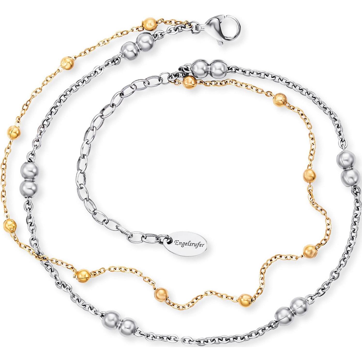 Engelsrufer, Fussschmuck, Fusskette Dots Bicolor, (Edelstahl, 27 cm)