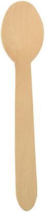 Actual product image Papstar 86941 Disposable Soup Spoon Wood (e) (500 x)
