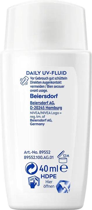 Produktbild NIVEA Derma Skin Clear Daily UV Fluid LSF 50+ (40 ml, Gesichtsfluid, SPF 50+)