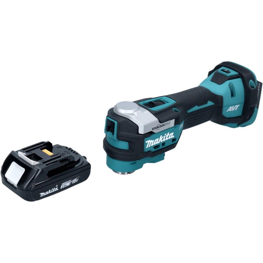 Thumbnail - Makita, Multifunktionswerkzeug, DTM 52 A1 Akku Multifunktionswerkzeug 18 V Starlock Max Brushless + 1x Akku 2,0 Ah - ohn...