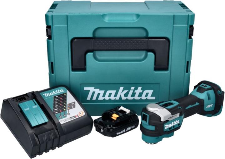 Produktbild Makita DTM 52 RA1J Akku Multifunktionswerkzeug 18 V Starlock Max Brushless + 1x Akku 2,0 Ah + Ladege
