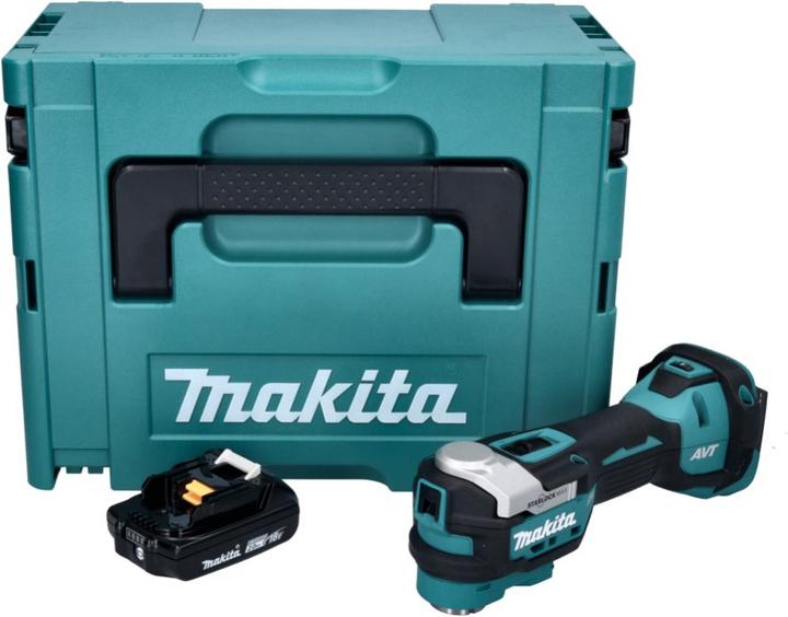 Produktbild Makita DTM 52 A1J Akku Multifunktionswerkzeug 18 V Starlock Max Brushless + 1x Akku 2,0 Ah + Makpac