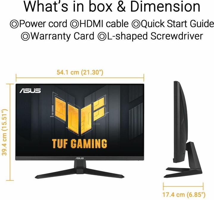 Actual product image ASUS TUF Gaming VG249QE5A (1920 x 1080 pixels, 23.80")