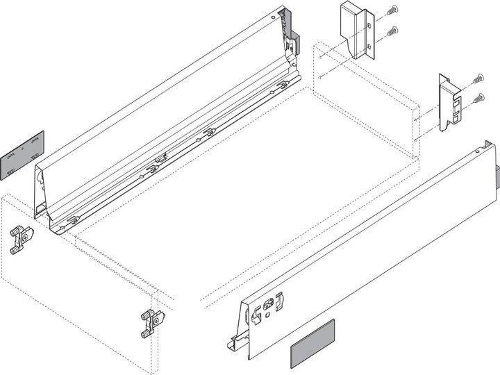Produktbild Blum Tandembox antaro M 30kg 270 mm Vollauszug Blumotion-Möbeldämpfer seidenweiss